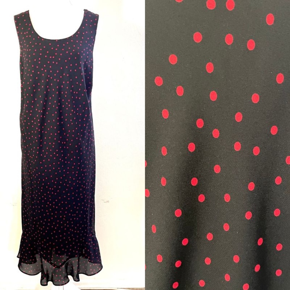 Polka Dot Plus Size ~ SIZE 20W ~ Full Lined Bias Cut Tulip Hem Dress
